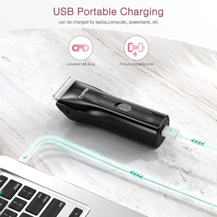 Набір для грумінгу собак LOFICOPER: безшумний триммер для догляду за шерстю, включає гребені та знімні насадки, IPX7, акумуляторний