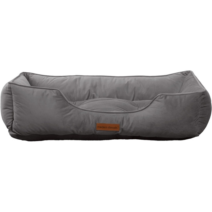 Розкішне ліжко для собак Modern Threads - м'яке, туфетоване ліжко з велюру для собак маленьких та великих порід. Машинне прання, довговічне та миле місце для сну вашого улюбленця.