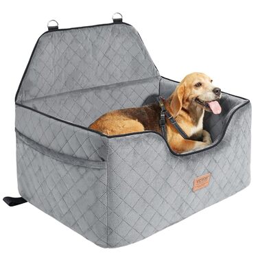 Автокрісло для собак VEVOR - підйомник для собак у машину з кишеню, безпечна прив'язка, гумова наповнювач, ліжко для собак середніх та великих порід (до 25 кг)