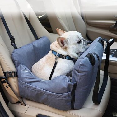 Автокрісло для собак - переноска для маленьких собак, з кишенями, поводок, знімне автоліжко для заднього та переднього сидіння