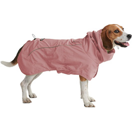 Дощовик для собак Spark Paws, водонепроникний, вітронепроникний, з повним захистом тіла, світловідбиваючий, дихаючий, Sea Pink, 3XL (27-36кг)