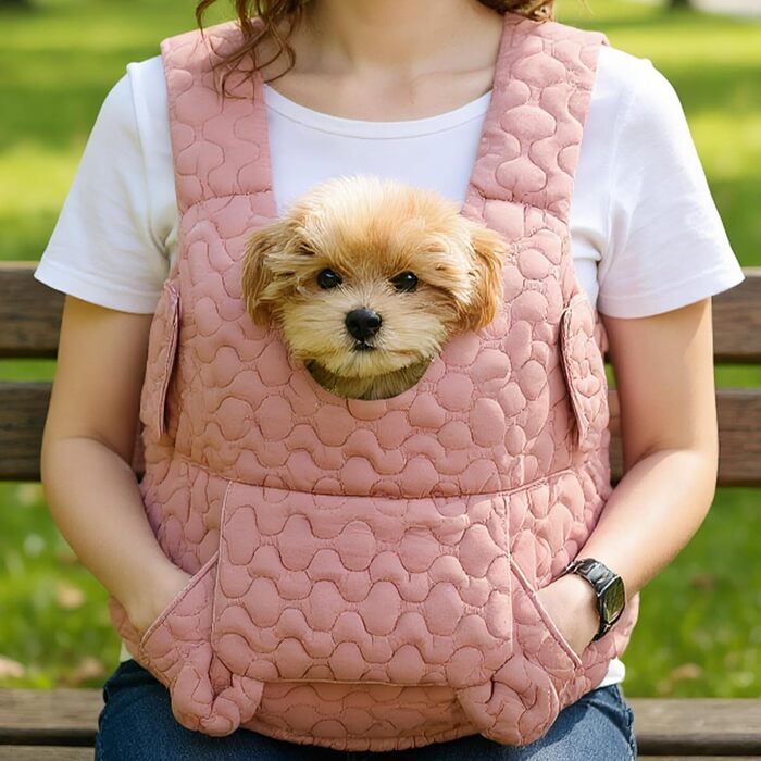 Рюкзак для кота | Дихаючий та м'який з кишенями, переноска для маленьких собак, кошенят, для прогулянок, подорожей, кемпінгу, верхової їзди, рожевий