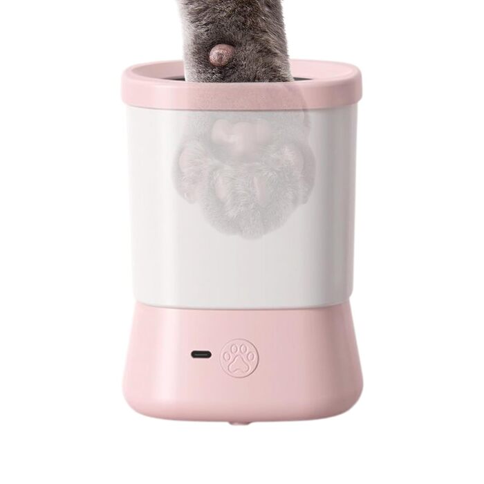 Автоматичний мийка лап для собак JINGLING – рожева, для прогулянок, подорожей, кемпінгу, дому