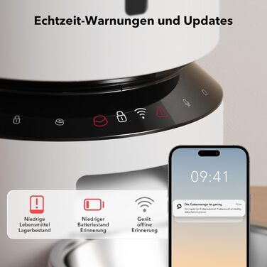 Автоматична годівниця для котів і собак PETLIBRO 5 л з Wi-Fi, керування через додаток, 5G, датчик рівня корму, захист від блокування, до 10 годувань на день, запис голосу, з мискою з нержавіючої сталі, нова модель