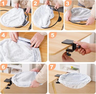 Крісло-гамак для котів Uross - 360° обертання та регулювання висоти, м'яке ліжко для котів з 2 знімними чохлами, для дому та офісу, цілорічне використання (Сірий)