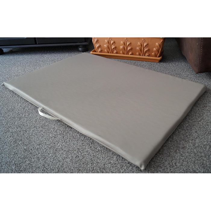 Килимок для собак, лежанка для тварин: двосторонній, штучна шкіра, піна, 3 см (блакитний, бежевий), 100x70 см