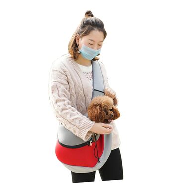 Сумка-переноска для тварин BESPORTBLE, червона, 45x12x30 см - для собак та котів