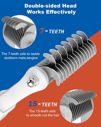 Щітка для собак для видалення підшерстка, щітка для собак для видалення підшерстка, щітка для котів для видалення шерсті, гребінець для собак та котів для розплутування, щітка для догляду за домашніми тваринами, щітка для котів для вузлів, ковтунів, вільн