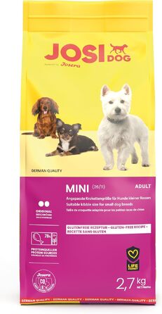 Сухий корм для собак малих порід JosiDog Mini Adult з птицею, 8.1 кг