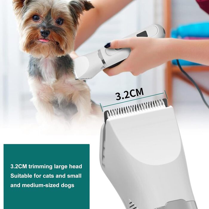 Набір для догляду за собакою: машинка для стрижки, 4 насадки, тиха, бездротова, акумуляторна, тример для лап, набір для собак, котів та інших тварин