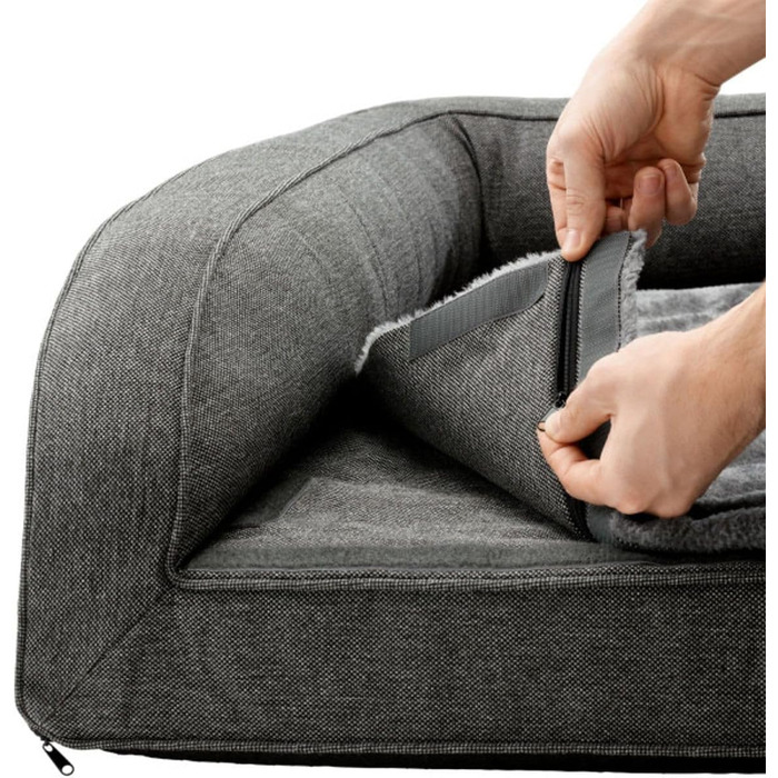 Ортопедичний собачий диван HUNTER Livingston антрацит, розмір L