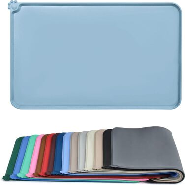 Силіконовий килимок для годування собак та котів AUDWUD, водонепроникний, антиковзкий, 87x58 см, колір Шiefer