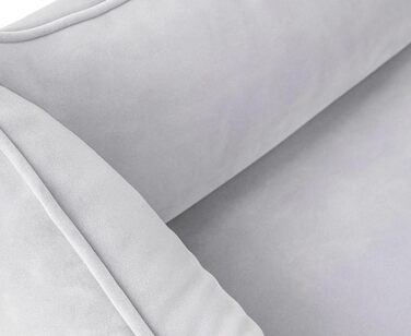 Ортопедичне собаче ліжко Knuffelwuff Jona з велюру S: м'яка піна пам'яті, знімний та пральний чохол, для захисту суглобів, зігріваюче, довговічне, для собак маленьких, середніх та великих (105 x 75 x 25 см, сірий)