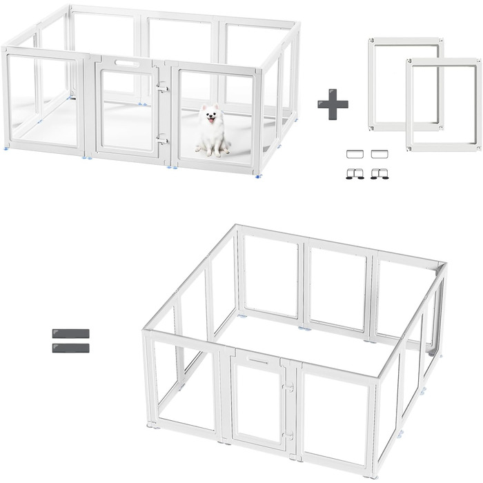 Прозорий акриловий вольєр для собак на дому, для цуценят, кроликів, котів, свиней, 60 см, легкий у збиранні та чищенні