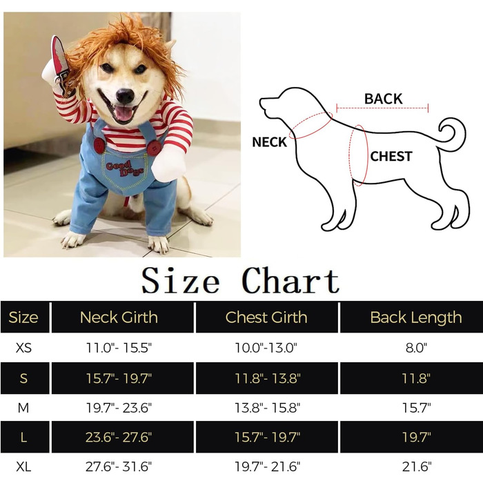 Костюм для собак на Halloween: костюм для кота, косплей, вечірка, смішний костюм для собак, для собак маленьких та великих (M)