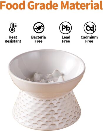 Керамічна годівниця для котів Qcapet, піднята миска для їжі