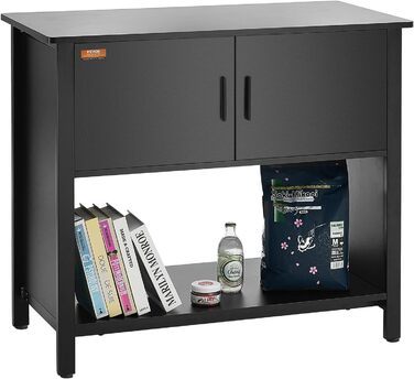 VEVOR акваріумна підставка 40 гал, сталево-MDF, для риб та рептилій, 93x48x80 см, до 152 кг, з шафою та вбудованою панеллю живлення, чорна