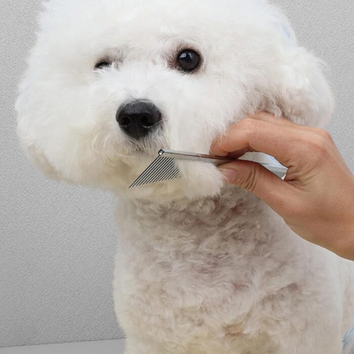 Щітка для котів Flohkamm для догляду за шерстю, аксесуари для миття собак, підходить для сезону, довгошерсті породи, цуценята, срібна