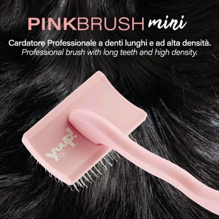 Гребінець YUUP! для собак та котів з широкими закругленими зубцями з нержавіючої сталі (PINKBRUSH mini)