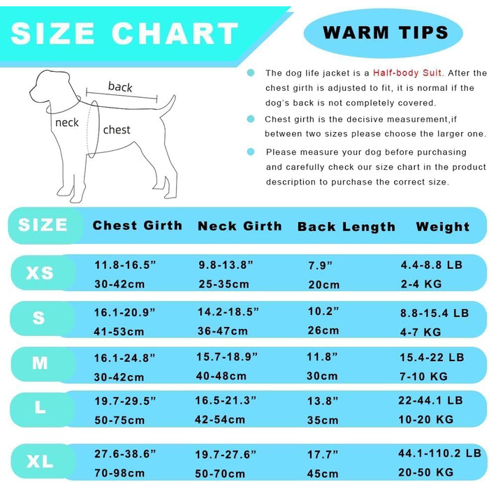 Жилет для плавання собак Doglay з принтом акули, для відпочинку на воді, велика плавучість, регульований, для собак, блакитний градієнт (Small)