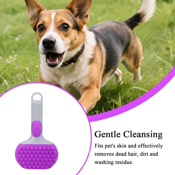 Парова щітка для котів - парова щітка для домашніх тварин. Двостороння захист від ковтунів, гребінець для масажу, м'яке очищення для коротко- та довгошерстих тварин. Колір: фіолетовий