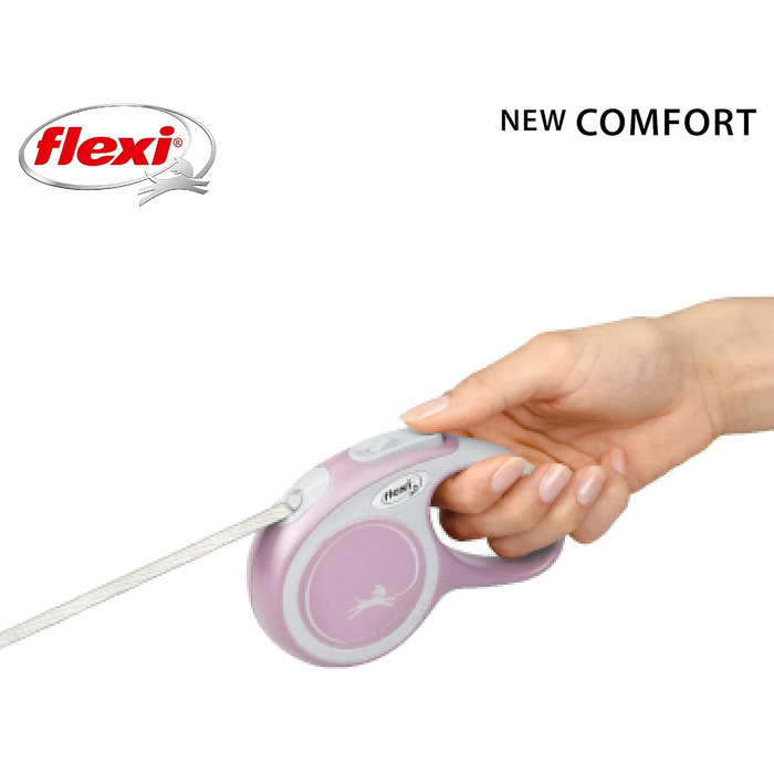 Рулетка для собак Flexi New Comfort XS, 3 м, рожева