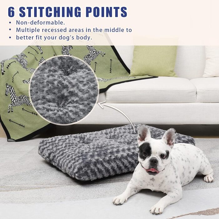 Крісло-ліжко для собак середніх порід, м'яке, неслизьке, сірого кольору, 76x52 см