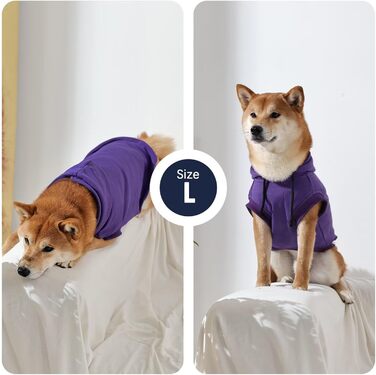 Світшот для собак IECOii з капюшоном, розміри M-4XL, фіолетовий