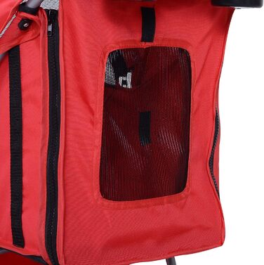 Pawhut Кія для собак на колесах, 77 x 47 x 101 см, складана, водовідштовхувана, матеріал 600D Oxford, 4 колеса