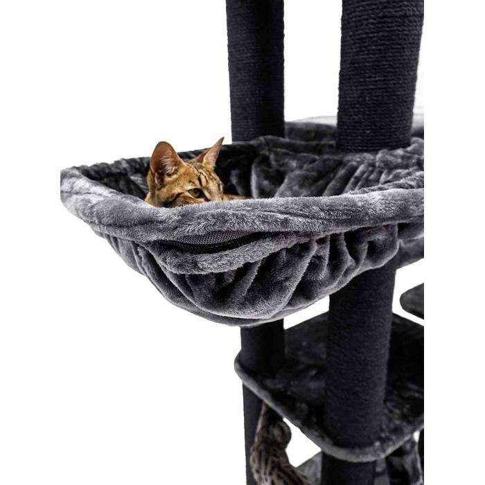 Дряпак для котів Petrebels Maine Coon, Estate, 170 см, XXL, чорний