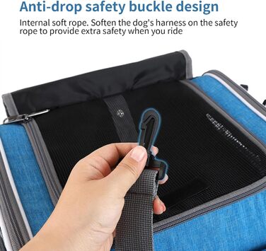 Велосипедний кошик для тварин, кошик для собак на велосипеді | Дихаючий переноска-рюкзак, регульована сумка для прогулянок, подорожей, кемпінгу, велопоходів, транспортування