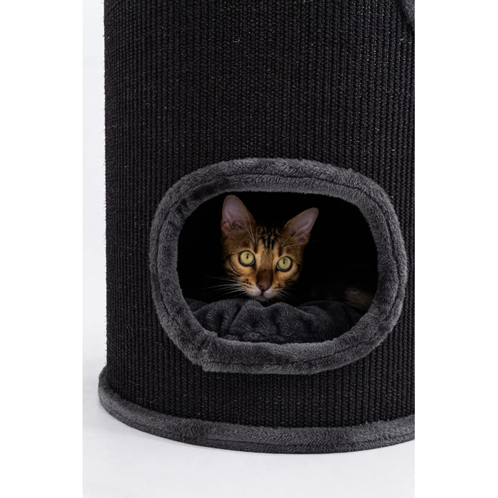 Petrebels Дряпка для котів - дряпка-домик, 110 см, чорна