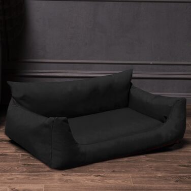 Tierlando® Hundebett NEMO: зручне ліжко для собак з Oxford 600D, знімний матрац та пральна наволочка, розмір 65x50 см, чорний колір