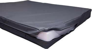 Ортопедичний килимок для собак CopcoPet Jumbo Grey – 120 x 90 x 8 см – Міцне шкірозамінник, легко миється, не слизький – Для великих собак, в квартиру, сад, переноску – Товстий, 120 x 90 x 8 см