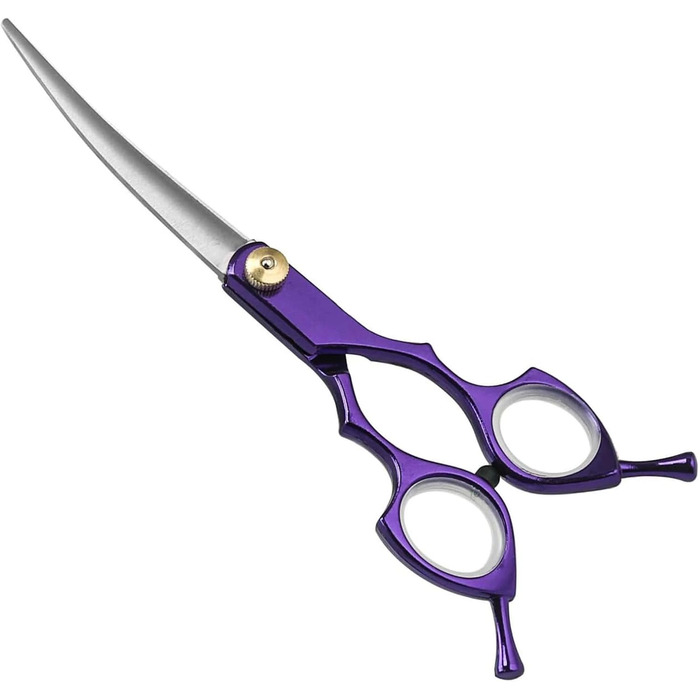 Вигнута ножиці для грумінгу домашніх тварин 6.8' - ножиці для собак, котів, грумінг, нержавіюча сталь, для стрижки лап, вух, очей