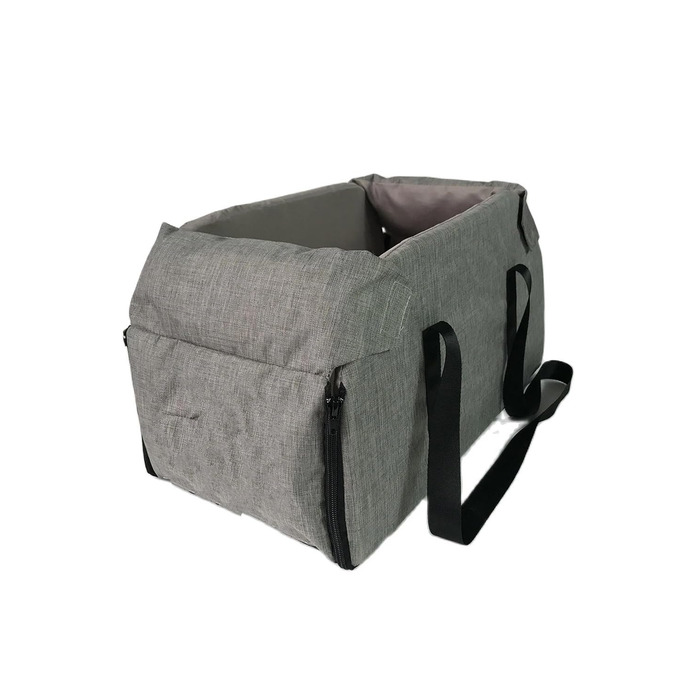 Автомобільний лежак для собак середніх та маленьких порід, переноска для котів та собак, зручний автотранспорт для тварин (сірий)