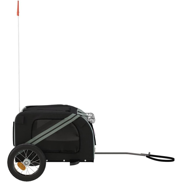 Ферштеніт Причіп для велосипеда, переноска для собак, 30 кг, сірий (124 x 53 x 53 см)