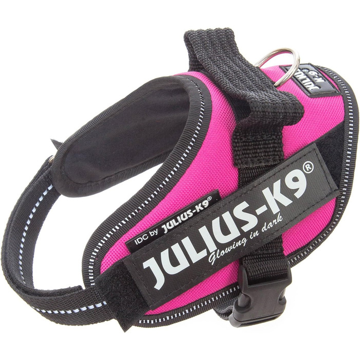 Шлея для собак Julius-K9 IDC Powerharness, темно-рожева, розмір Mini-Mini, з двома безкоштовними індивідуальними нашивками