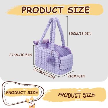 М'яка переноска для котів uuclume, стильна сумка-подушка з пухнастим м'ячиком та вентильованими сітчастими застібками, для цуценят до 5 кг / котів до 6,8 кг (чорна)