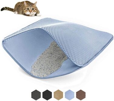 Килимок для котячого туалету KA®, великі коти, водонепроникний, EVA, PVC, двошаровий, для дому, балкону, вітальні