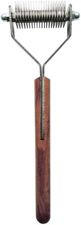 Інструмент для догляду за шерстю Mars Coat King Original для собак та котів (16 лез), нержавіюча сталь з дерев'яною ручкою, Made in Germany