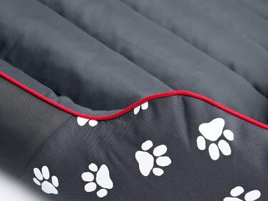 Килимок для собак XXL 110x90 см, сірий з лапами - м'який лежак для тварин