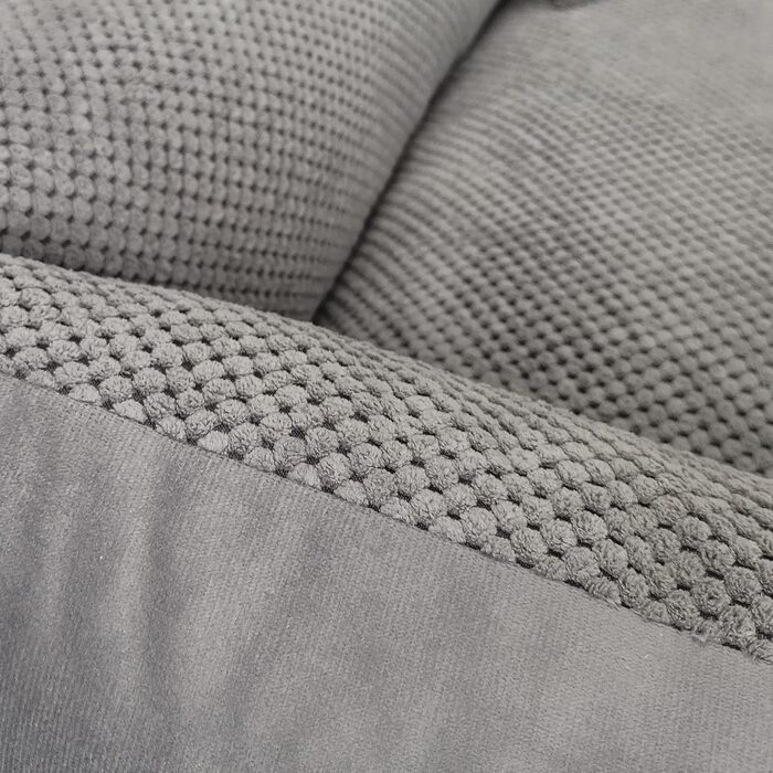 М'яке ліжко для собак Teo 80x60 см, знімний чохол, сірого кольору