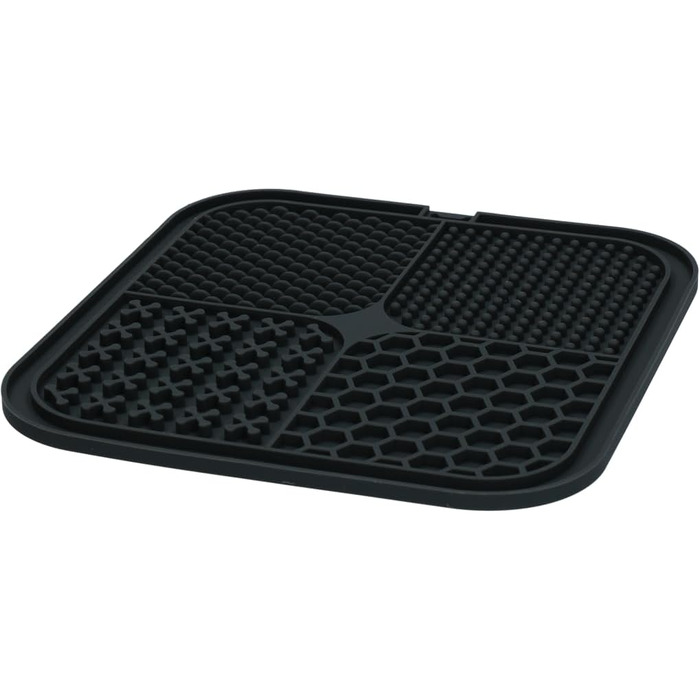 Килимок для собак Ле́кматте - 20x20 см - Килимок-нюхалка, Анти-нюхалка, Slow Feeder, Силікон, для миття в посудомийній машині, Зелений (Сірий)