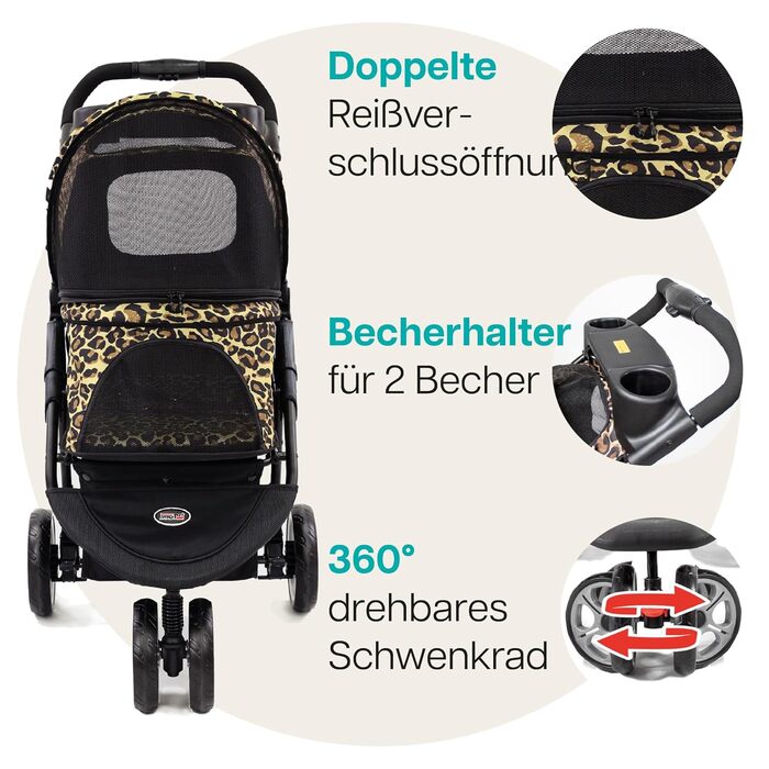 Вигулок Innopet Allure Cheetah - коричневий / чорний