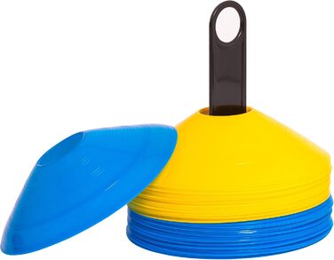 Набір навчальних дисків 8LevelUp: 40 штук (20 жовтих та 20 синіх), для футболу, кінного спорту, дресирування собак та коней, агіліті для собак