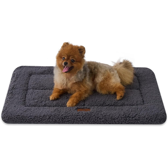 Килимок для собак Joydeco 74x53 см - двосторонній, з флісу, для переносок та кліток. Підходить для середніх та маленьких собак. Темно-сірий колір