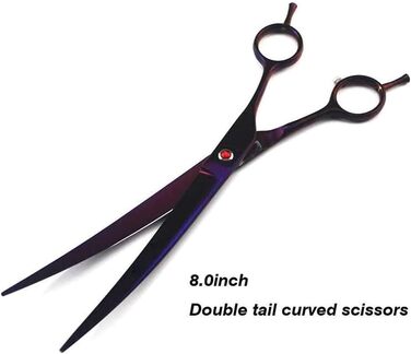 Професійні ножиці для собак, вигнуті ножиці, ножиці для стрижки шерсті собак, набір з нержавіючої сталі, підходять для стрижки шерсті тварин