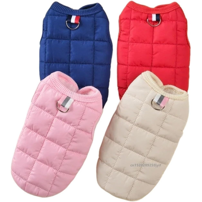 Зимовий теплий одяг для собак, вітронепроникний, утеплений жилет з флісовою підкладкою, одяг для чихуахуа та аксесуари для домашніх тварин для холодної погоди, легкий та ізольований бежевий XL