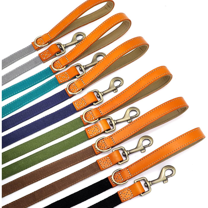 Персоналізований набір повідка та нашийника для собак з нейлону та шкіри, блакитний, S